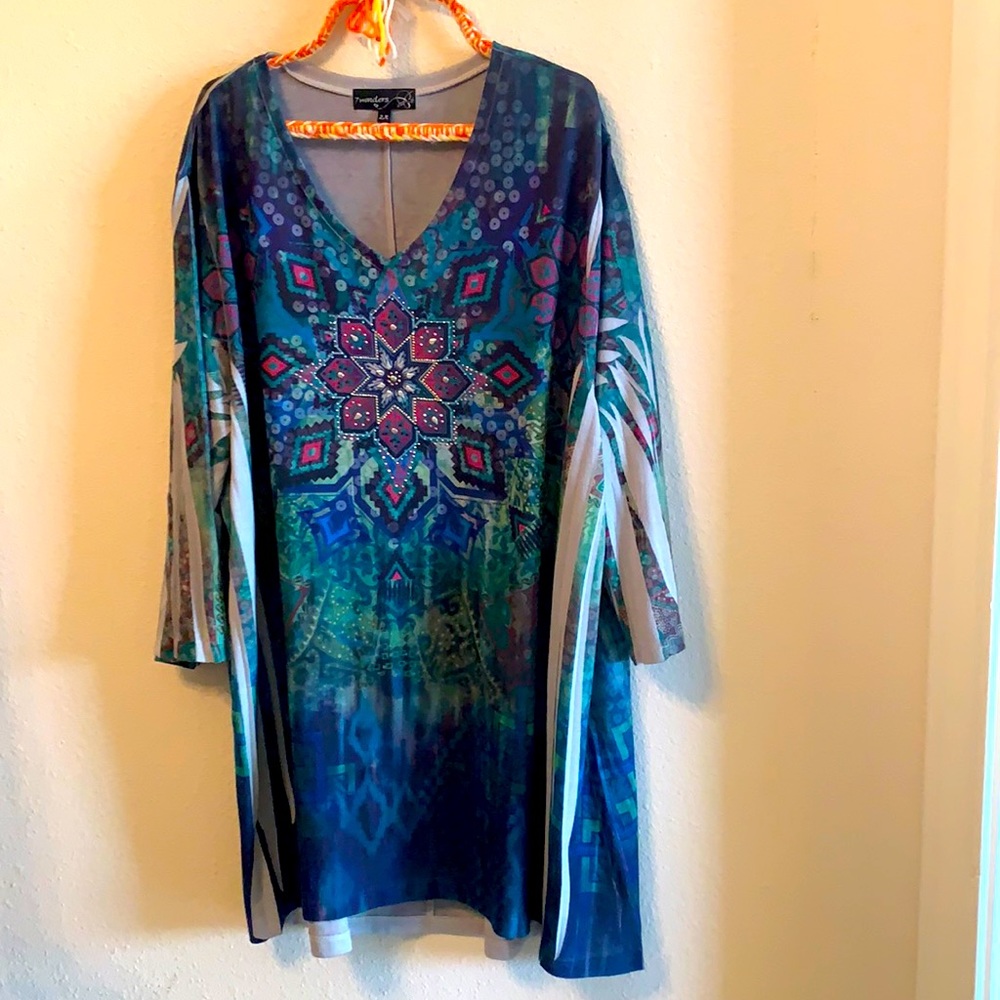 7 wonders women plus size 3/4 sleeve top